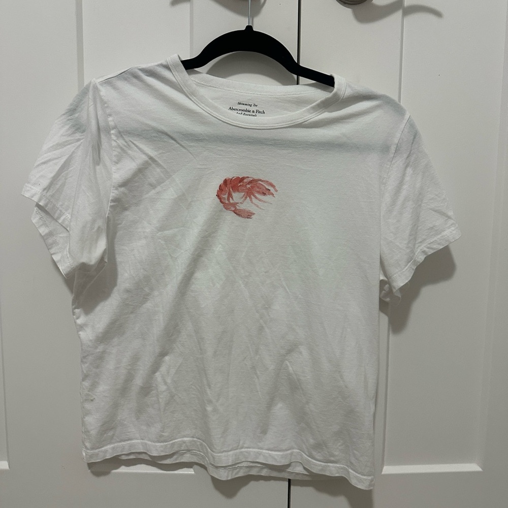 Abercrombie boxy, white shrimp shirt